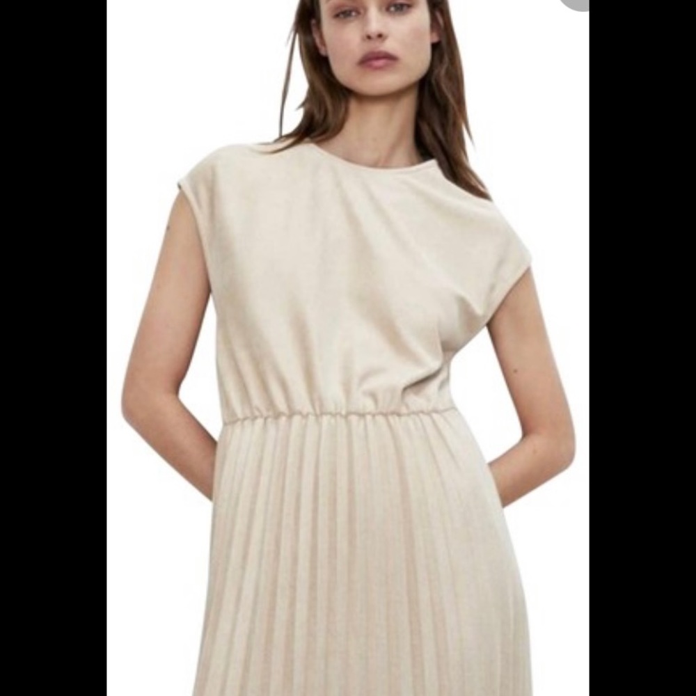 Zara midi pleated dress